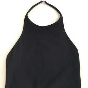 Theory halter crop tank top